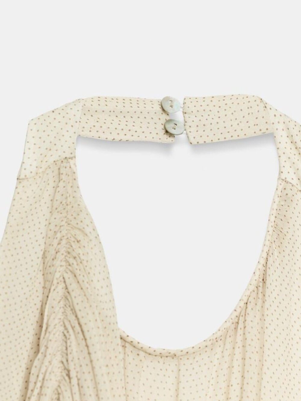 ZARA ZW COLLECTION DRAPED POLKA DOT HALTER TOP - Picture 12 of 12
